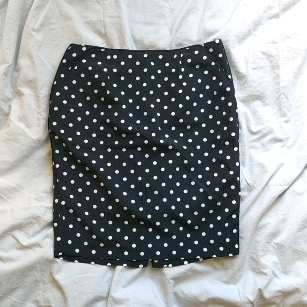 F21 polka pencil skirt